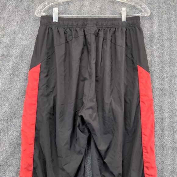 Reebok Men's Athletic Track Pants Black Medium Drawstring Waistband Ankle Zip - Picture 7 of 12